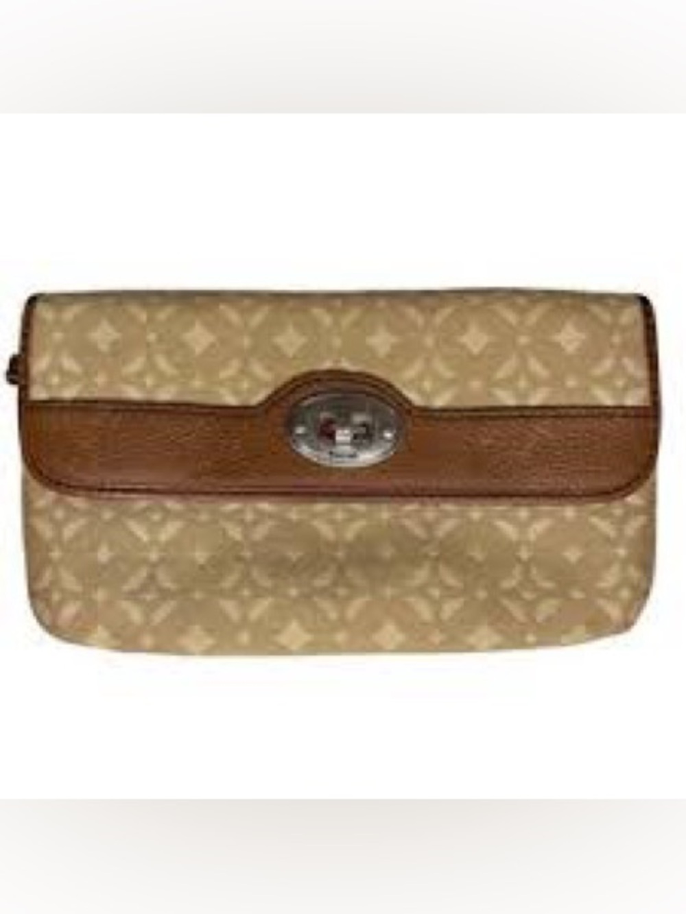 Fossil Marlow Signature wristlet jacquard canvas signature diamond pattern